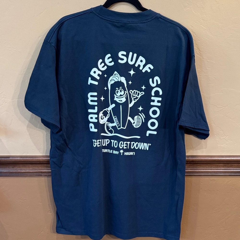 Palm tree music festival RVCA collab Surf school oversized T-shirt